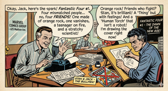 תמונת קומיקס בסגנון מארוול